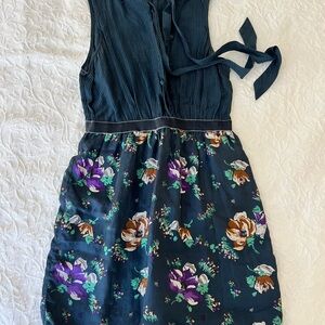 Floral Dress in Blue and Purple